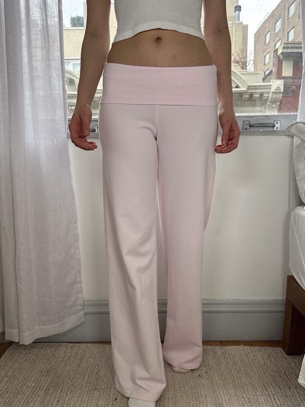 Brandy Melville Wide Leg Priscilla Pants- Light Pink